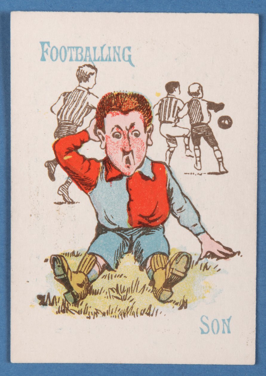 Footballing Son, z karetní hry Happy Families, asi 1890-1900 od English School