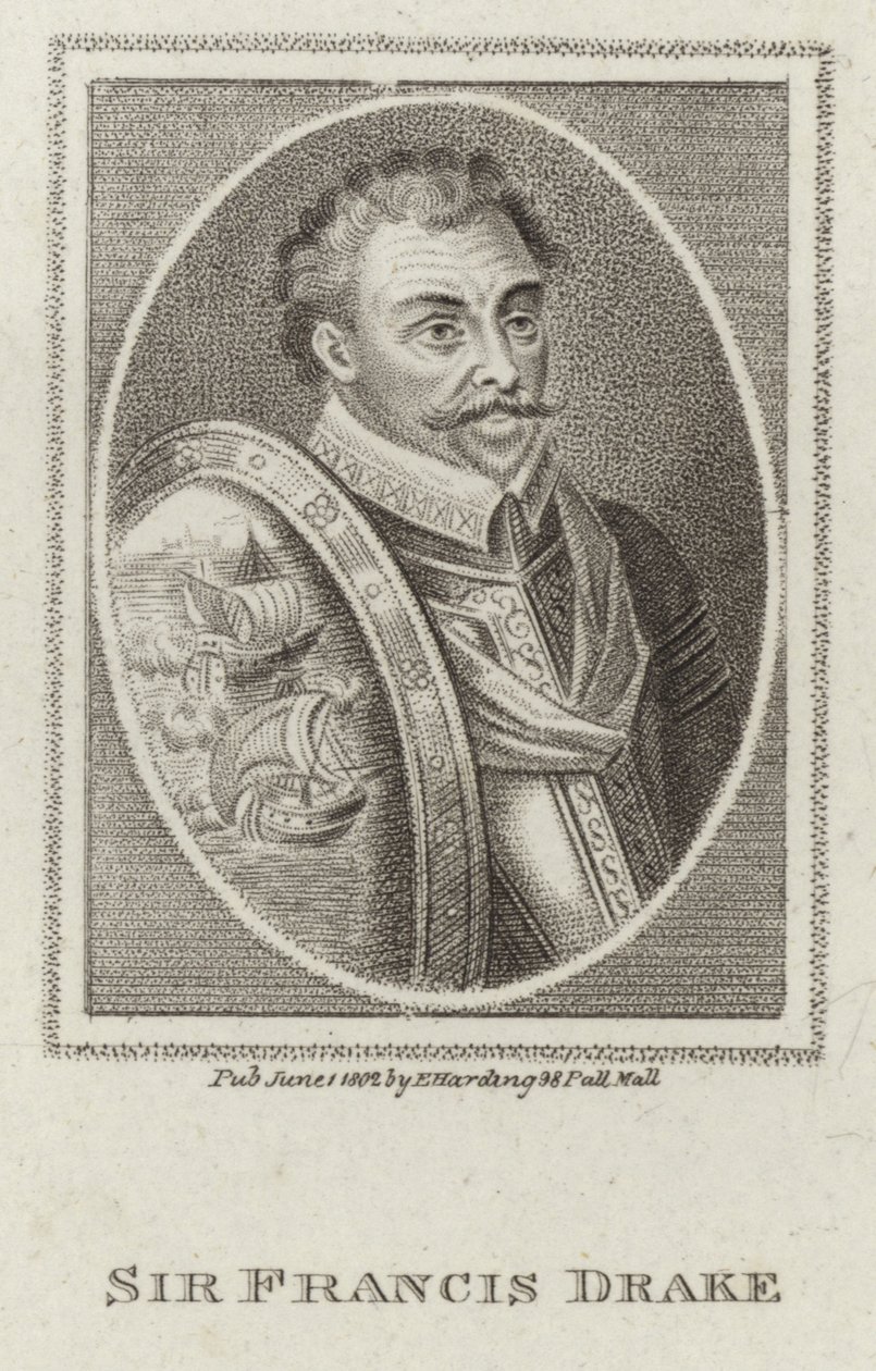 Francis Drake (rytina) od English School