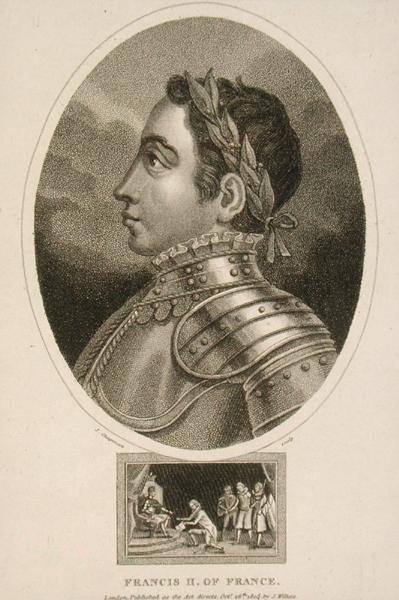 František II. (1544-60) Francouzský (rytina) od English School