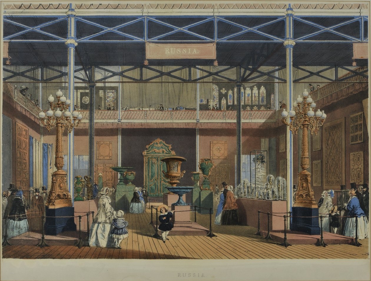 Z „Dickinsonových obsáhlých obrázků z Velké výstavy z roku 1851“, vydané 1854 Rusko, 1854 od English School