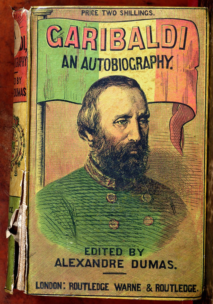 Přední strana obálky Garibaldi: An Autobiography, editoval Alexander Dumas (1802-70) 1860 od English School