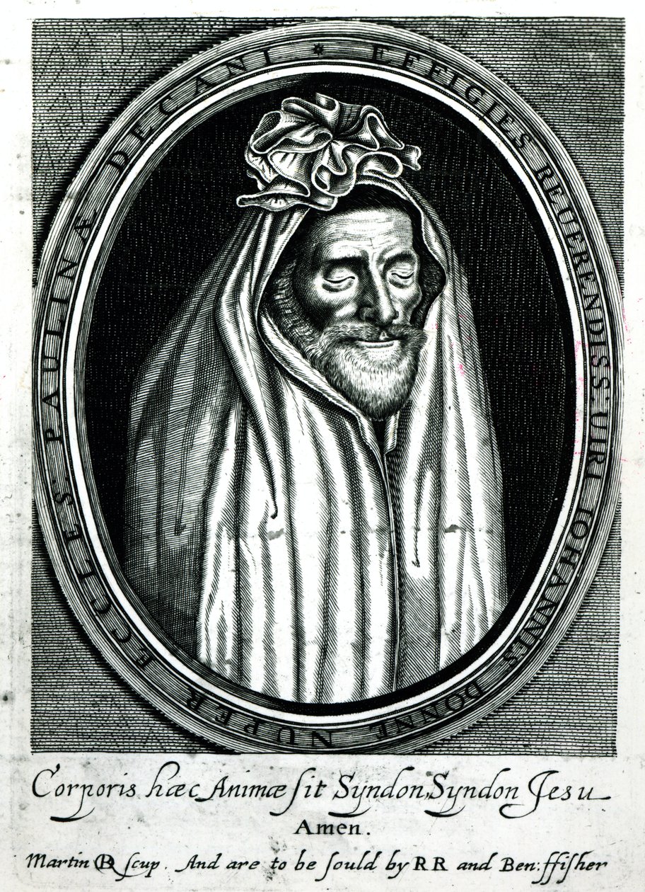 Frontispiece of Deaths Duell od Johna Donna (1572-1631) vydaný 1632 od English School
