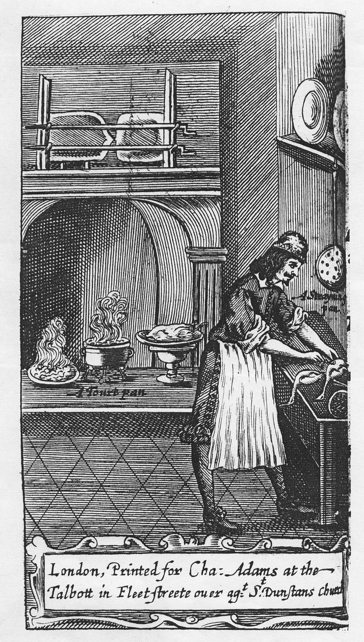 Frontispis k Francouzskému kuchaři od La Varenne, 1653 od English School