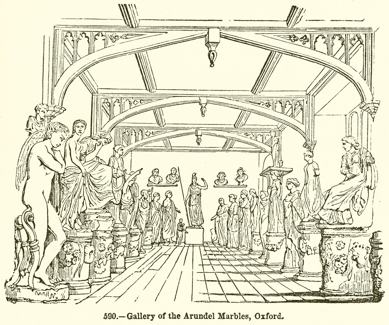 Galerie arundelských mramorů, Oxford (rytina) od English School