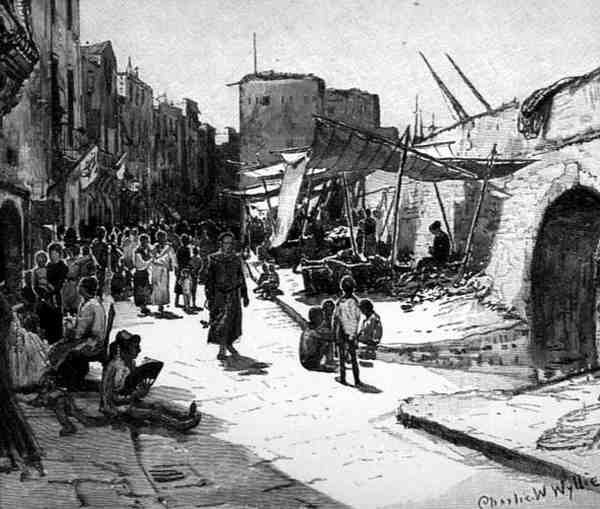 Garibaldi Street, Taranto, Itálie, z 