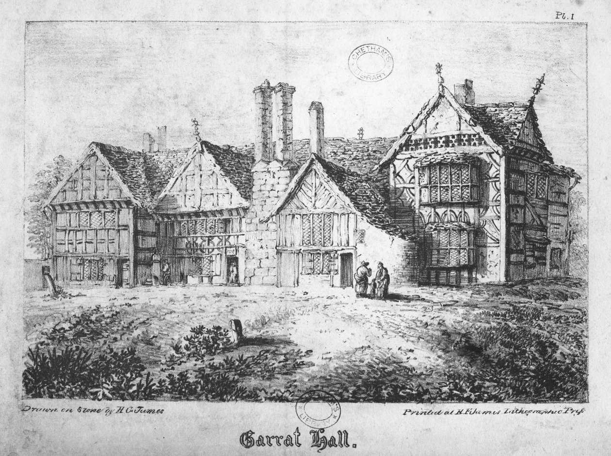 Garrat Hall, Manchester, vyryl H.G. James, konec 18. století od English School