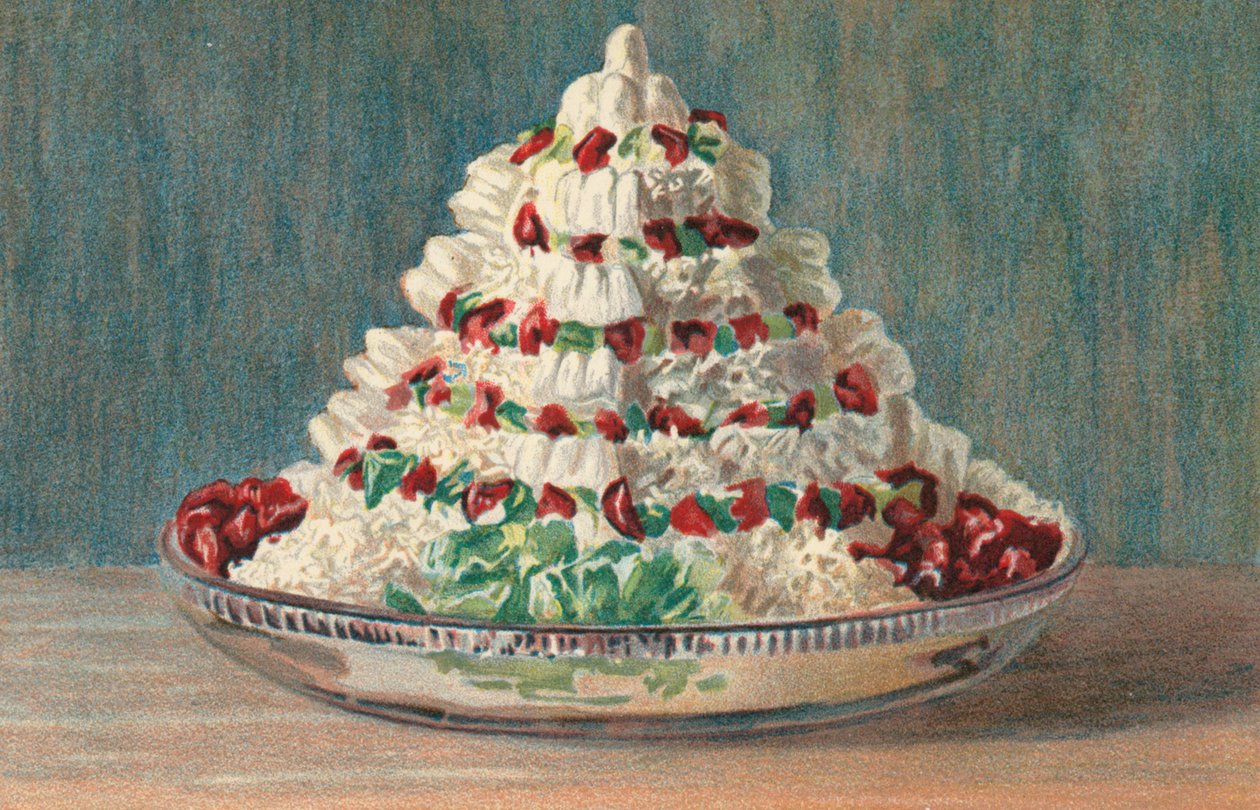 Gateau A La Ceylon (barevná litografie) od English School