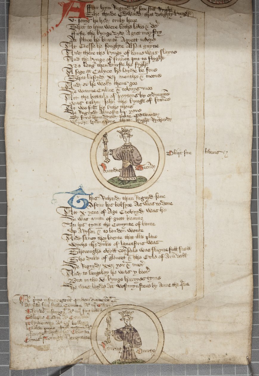Genealogická role anglických králů, kolem 1440-79 (pero a inkoust na pergamenu) od English School