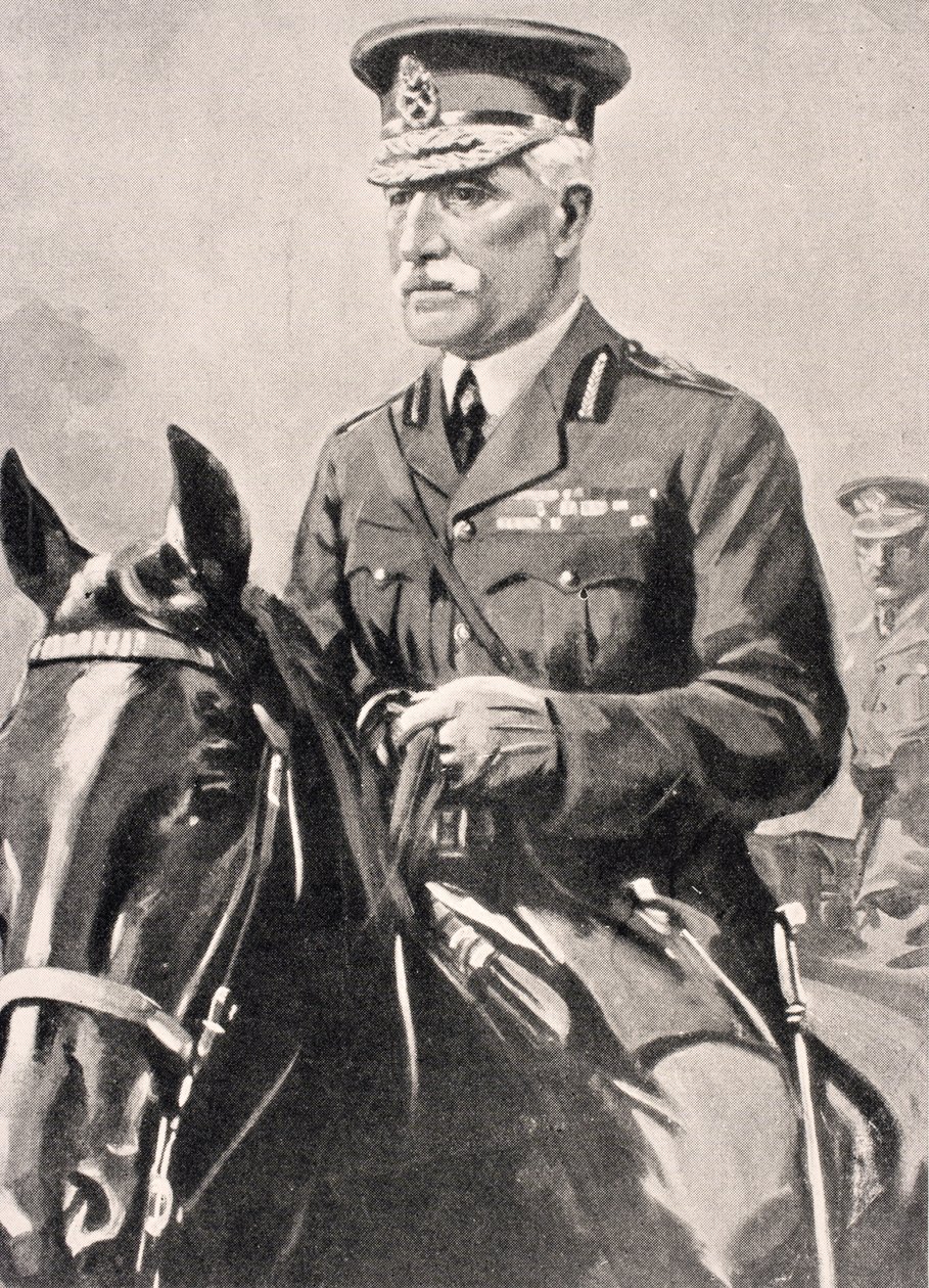 Generál Sir Horace Lockwood Smith-Dorrien z „The War Illustrated Album deLuxe“ vydaného v Londýně, 1916 od English School