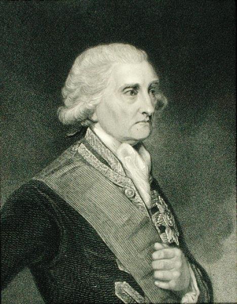 George Brydges Rodney (1718-92) 1. baron Rodney ze Stoke-Rodney, z „Gallery of Portraits“, publikoval v roce 1833 (rytina) od English School