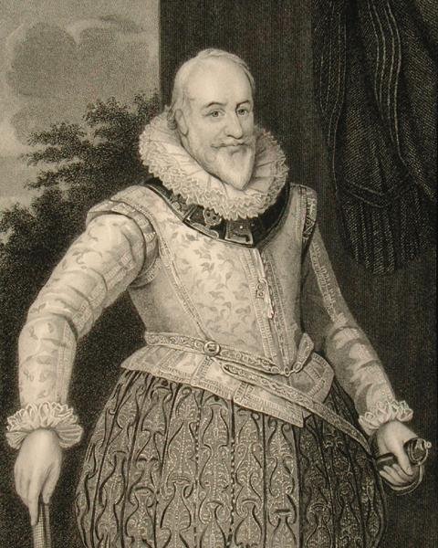 George Carew (1555-1629) hrabě z Totnes a baron Carew z Cloptonu (rytina) od English School