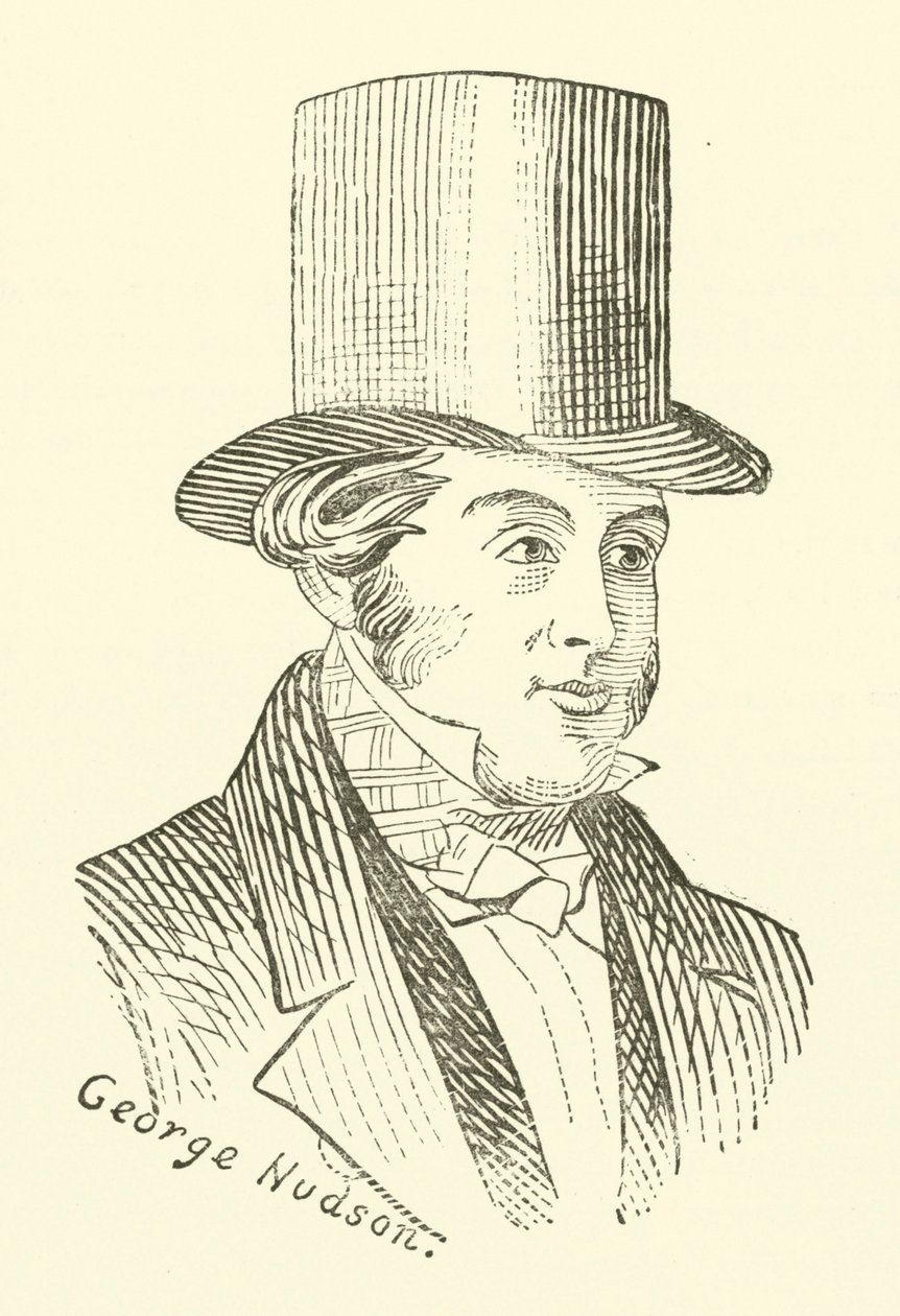 George Hudson, král železnic (rytina) od English School
