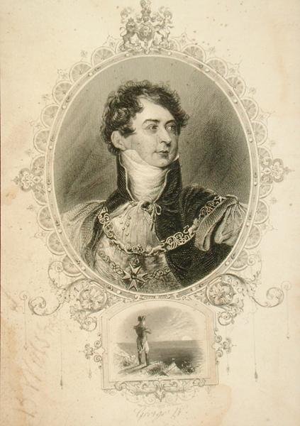 George IV (1762-1830) král Británie, Irska a Hannoveru (rytina) od English School