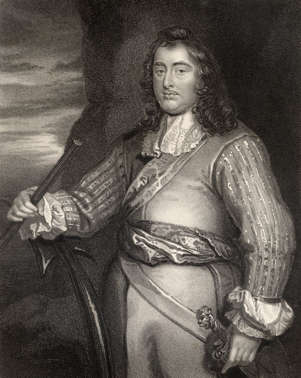 George Monck, vyrytý W.T. Motem, z „The National Portrait Gallery, Volume IV“, publikované kolem roku 1820 (litho) od English School