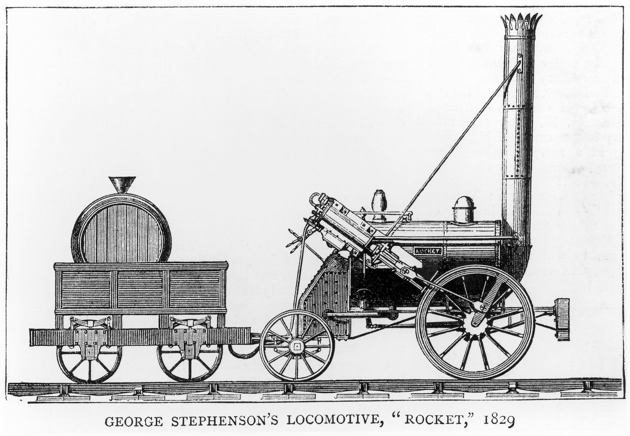 George Stephensons Lokomotiva, Rocket, 1829 od English School
