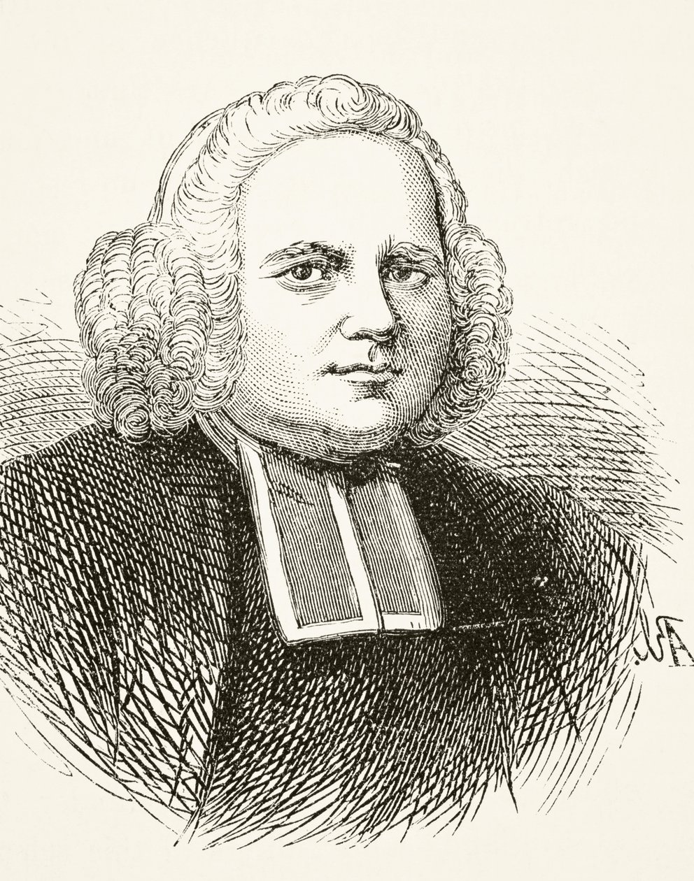 George Whitefield, z knihy "The National and Domestic History of England" od Williama Hickmana Smithe Aubreyho (1858-1916) vydané v Londýně kolem roku 1890. od English School