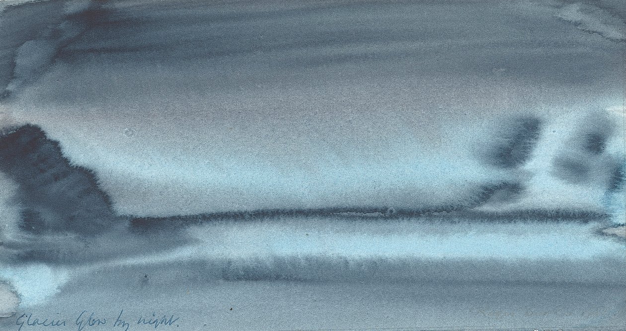 Glacier Glow by Night, 1934-37 (wc na papíře) od English School
