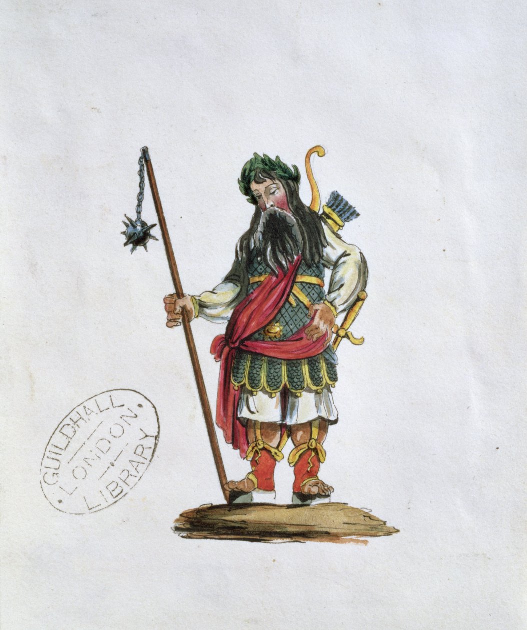 Gog, ilustrace jedné z Guildhall soch legendárních obrů (viz také 106546) od English School