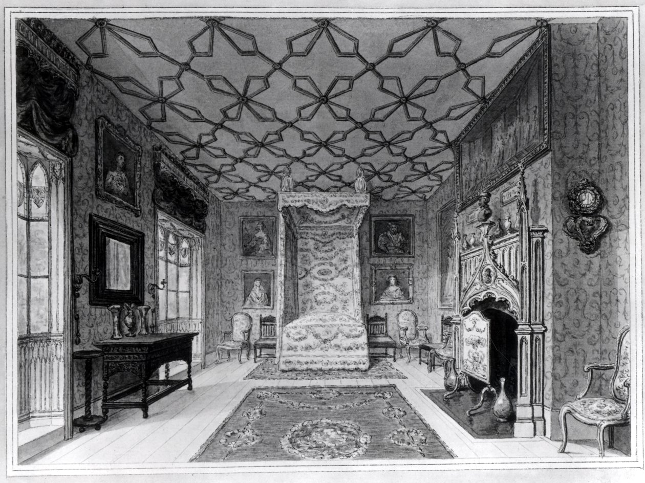 Great North Bed Chamber of Strawberry Hill od English School
