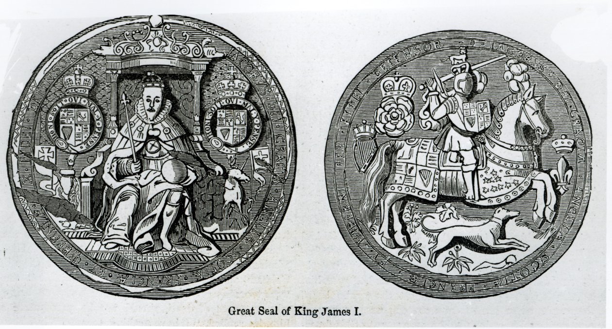 Velká pečeť Jakuba I. (1566-1625) od English School