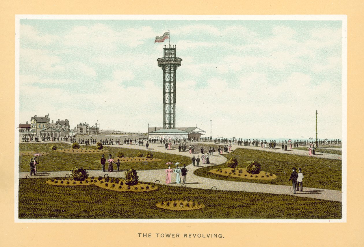 Great Yarmouth: The Tower Revolving (barevná litografie) od English School