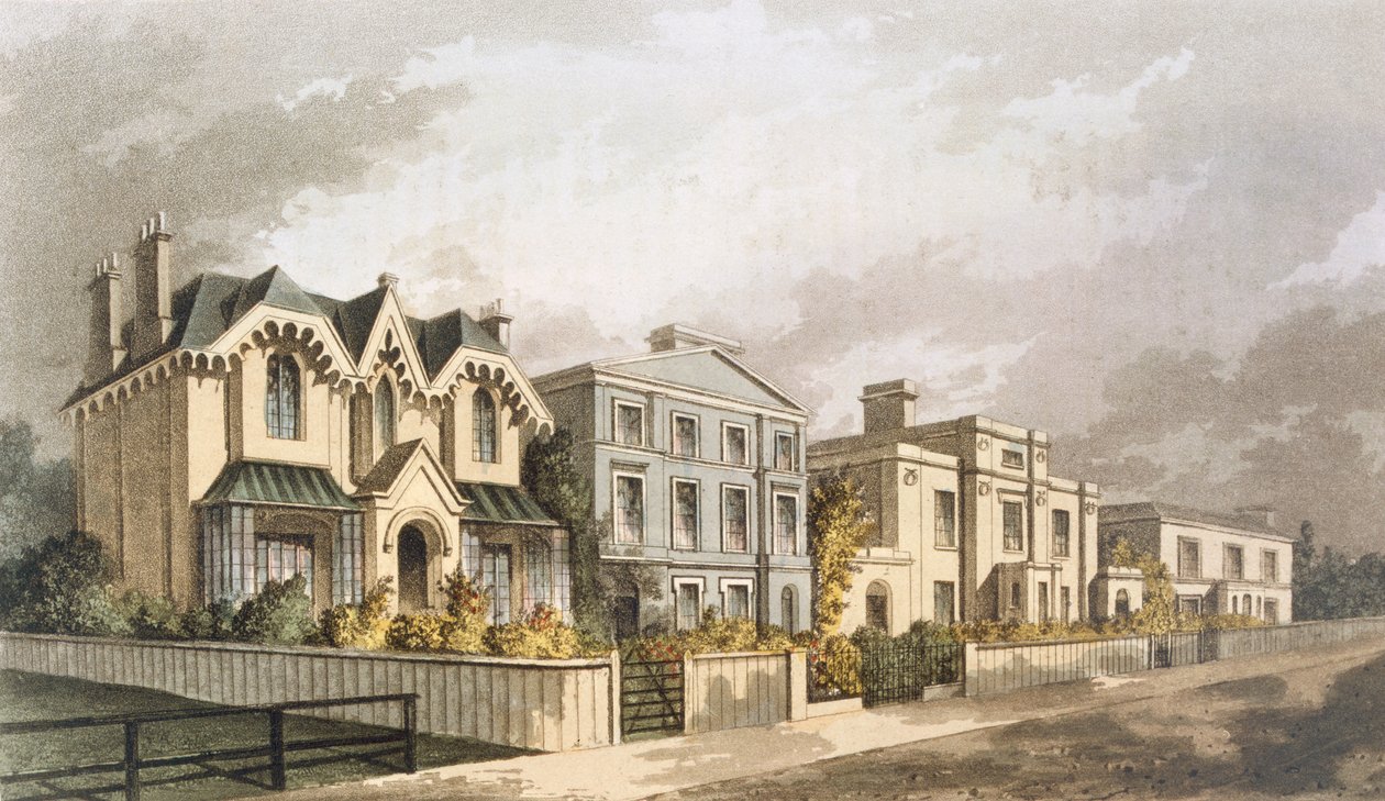 Skupina vil v Herne Hill, Camberwell od English School