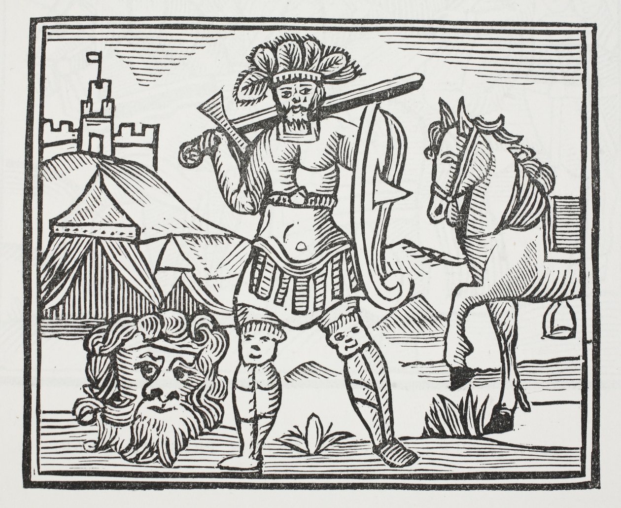 Muž, který zabil Armaranta, ilustrace z Chap-books of the Eighteenth Century od Johna Ashtona, hospoda. 1882 od English School