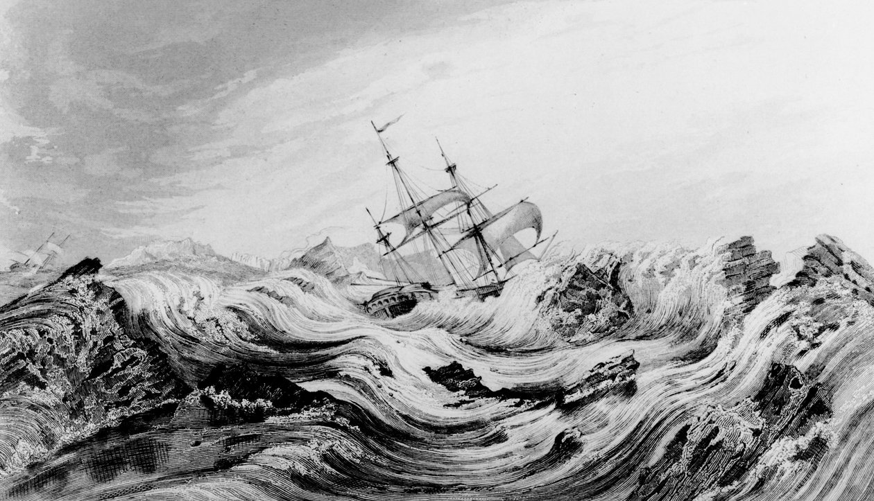 HMS Dorothea pod velením Davida Buchana zahnána do arktického ledu od English School