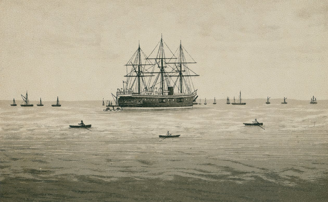 HMS Penelope (litografie) od English School