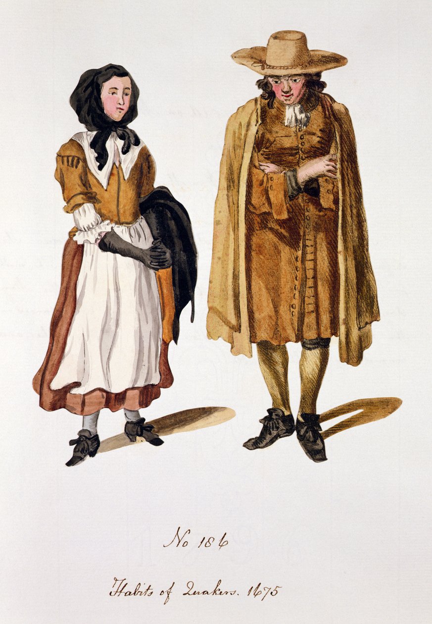 Zvyky kvakerů, 1675 od English School