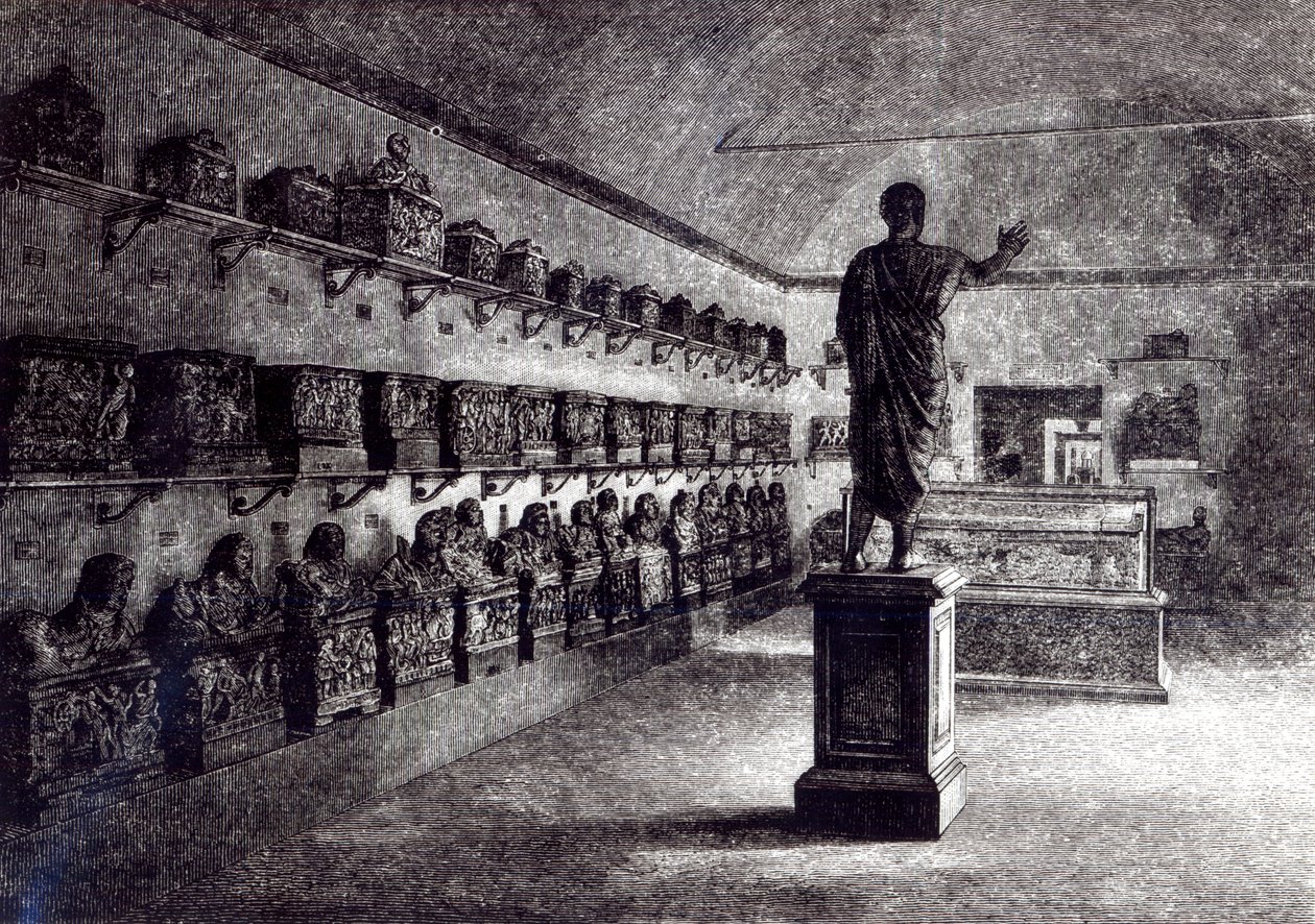 Sál Arringatore, Etruské muzeum, Florencie od English School