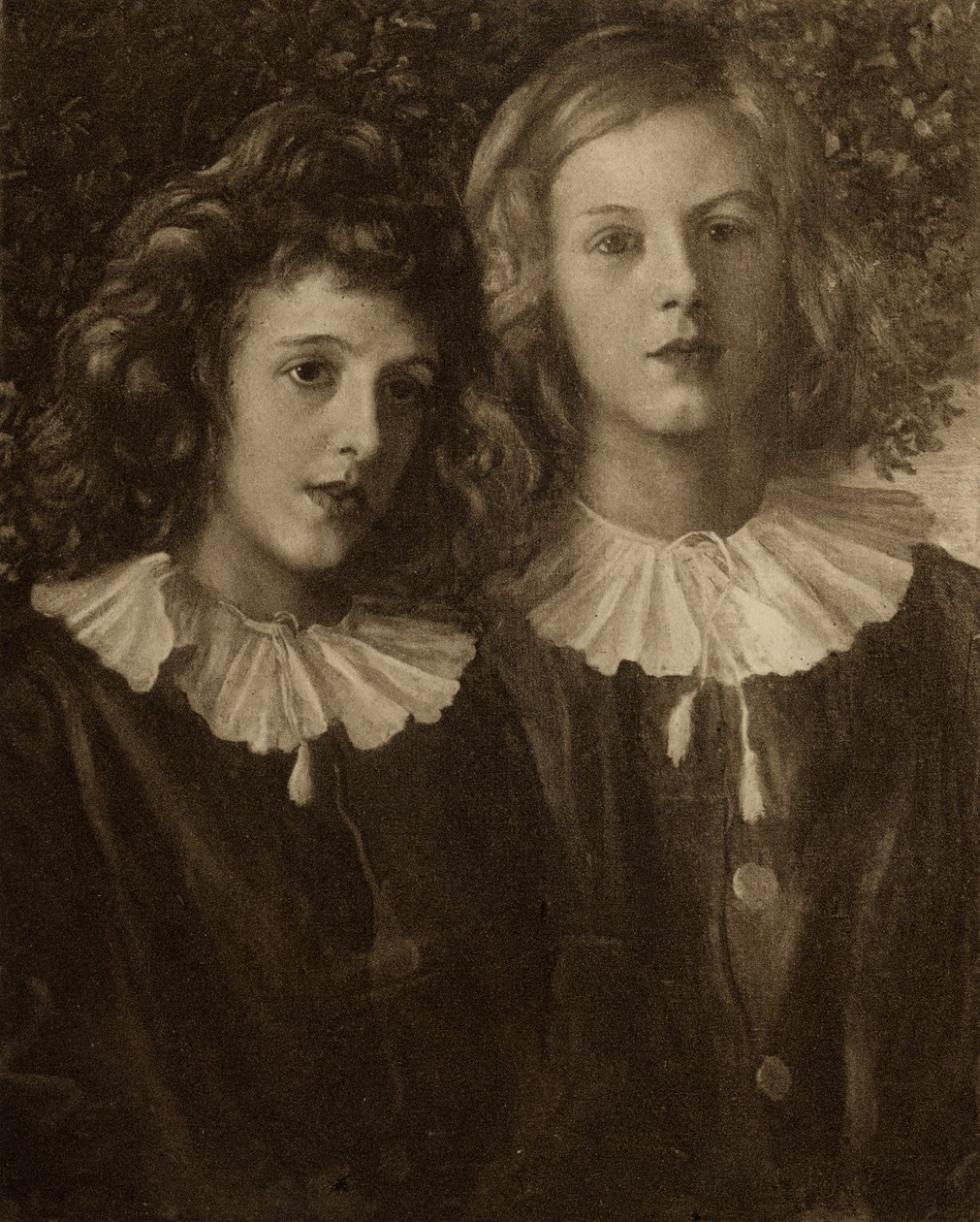 Hallam a Lionel Tennyson, synové Alfreda Lorda Tennysona (1809-92) od English School