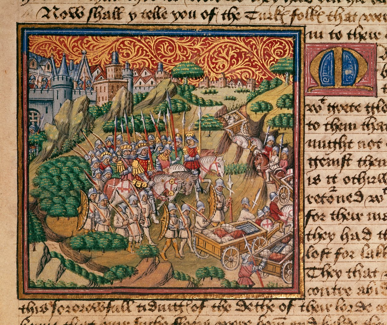 Harley 326 fol. 90 Porážka Turků, z 