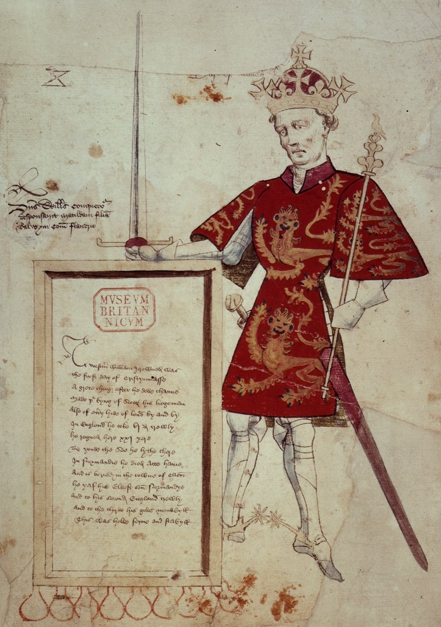 Harley 4205 fol.1 Vilém I. (1027-87) Dobyvatel, z knihy 