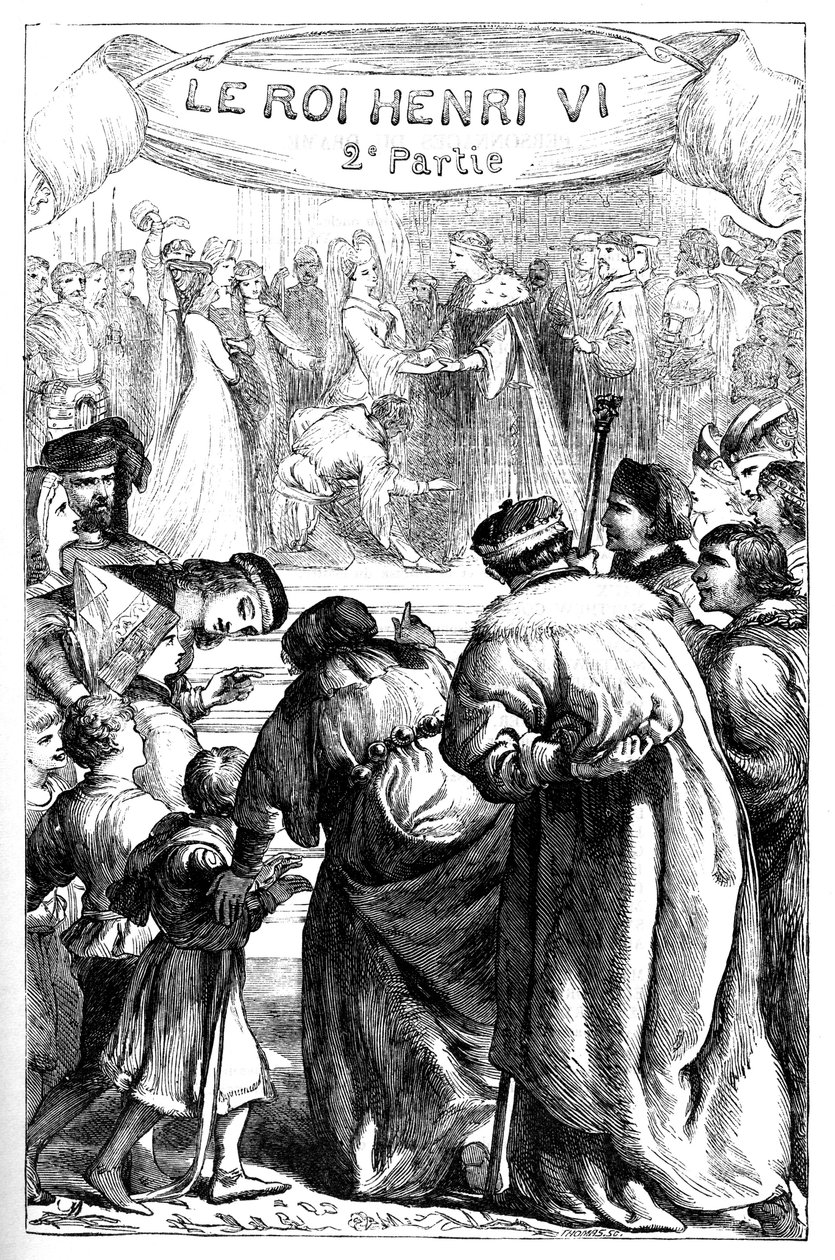 Henri VI – Druhá část krále Jindřicha Šestého – Ilustrace v „“Dokončuje William Shakespeare“““ 1866 – Ilustrace a obecná forma tohoto vydání jsou vypůjčeny z Cassellova ilustrovaného Shakespeara, vydaného v Londýně od English School