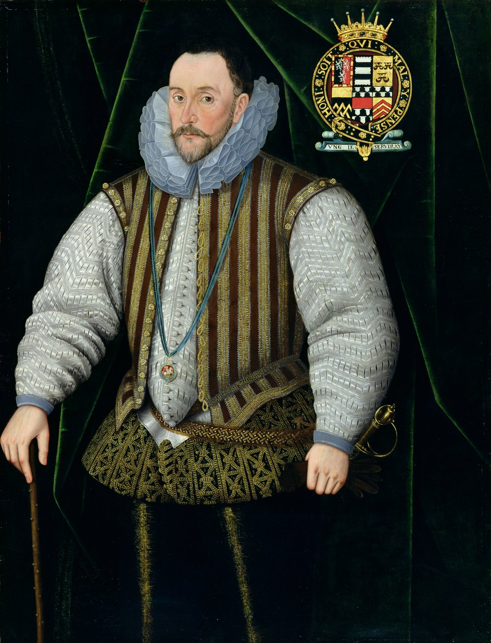 Henry Herbert (asi 1531-1604), 2. hrabě z Pembroke, asi 1590 (olej na plátně) od English School