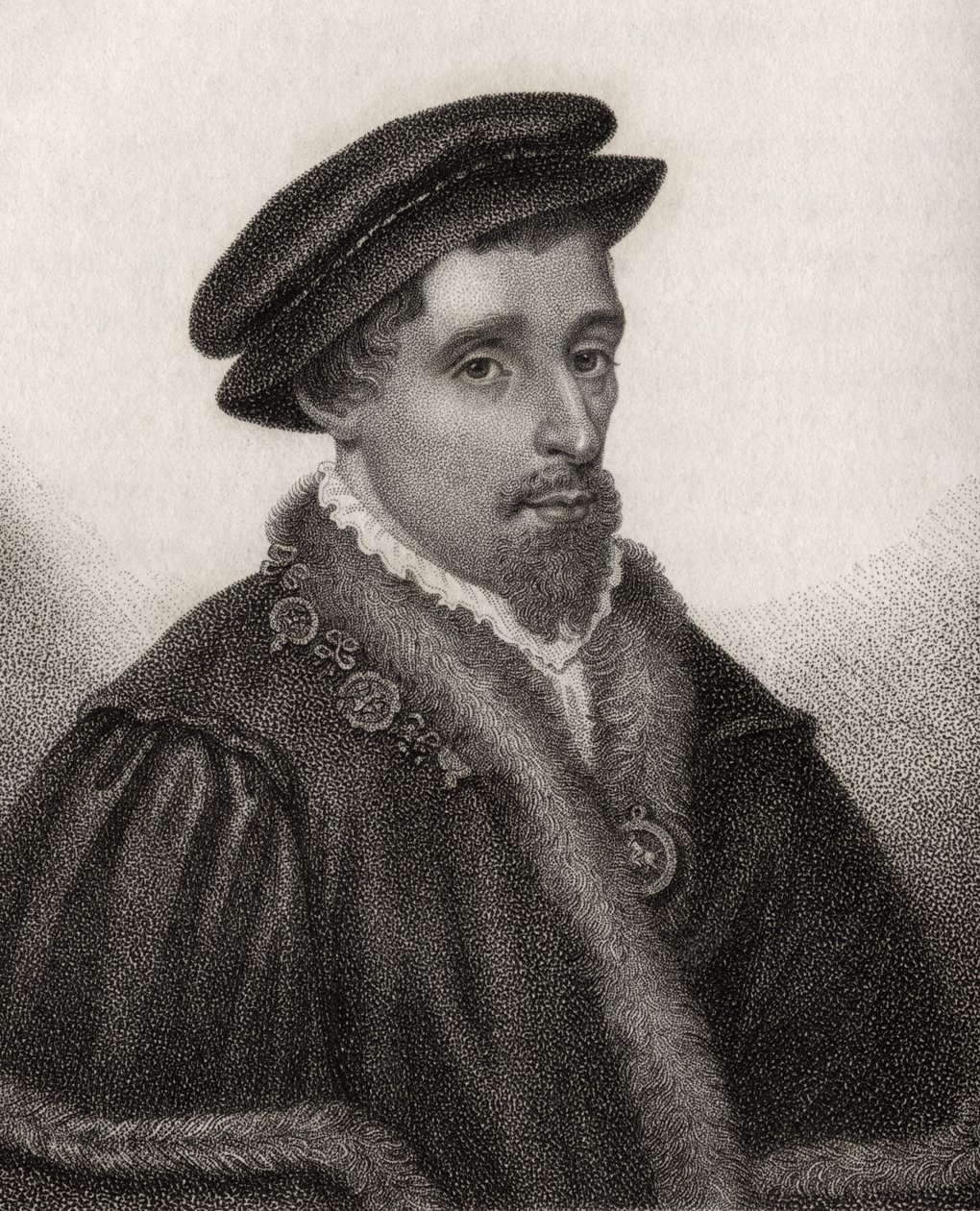 Henry Howard, hrabě ze Surrey, vyrytý Riversem, z „Katalogu královských a vznešených autorů“, vydaný v roce 1806 od English School