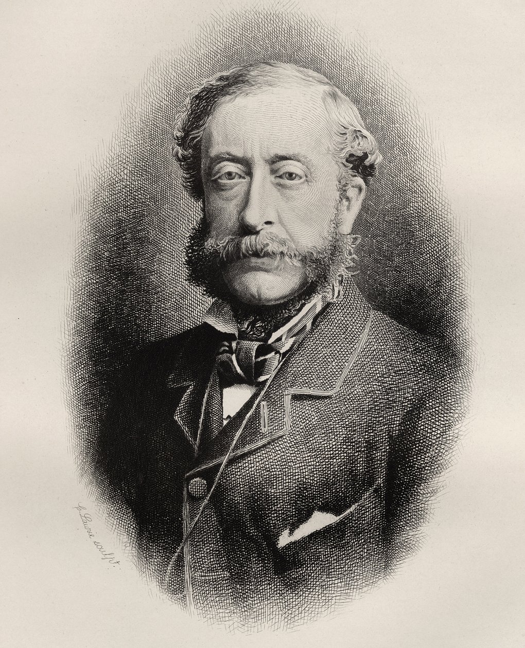 Henry Howard Molyneux Herbert, 4. hrabě z Carnarvonu, vyryl C. Laurie, z „Dějiny svobodného zednářství, svazek I“, vydané Thomasem C. Jackem, Londýn, 1883 od English School