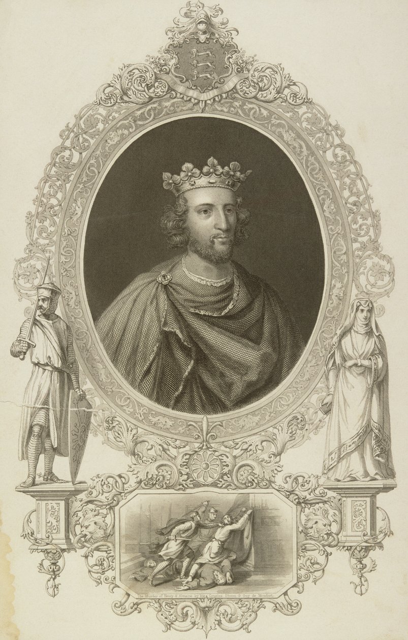 Jindřich III. (1207-72) anglický král z „Galerie portrétů“, publikoval 1833 od English School