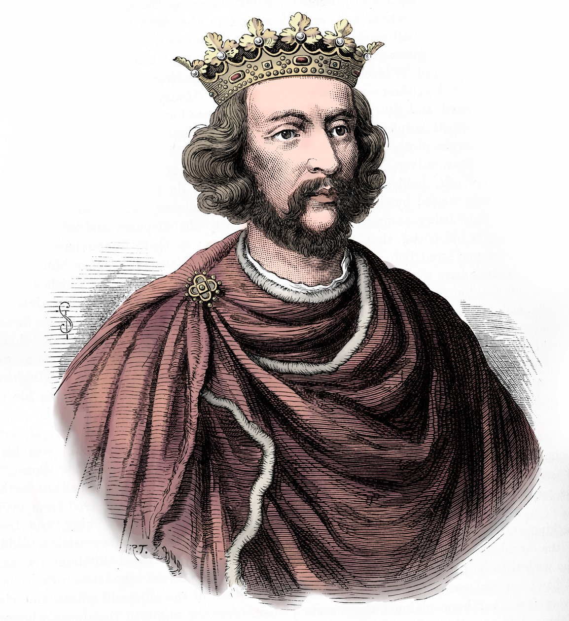 Jindřich III. anglický, ilustrace z knihy "Cassell