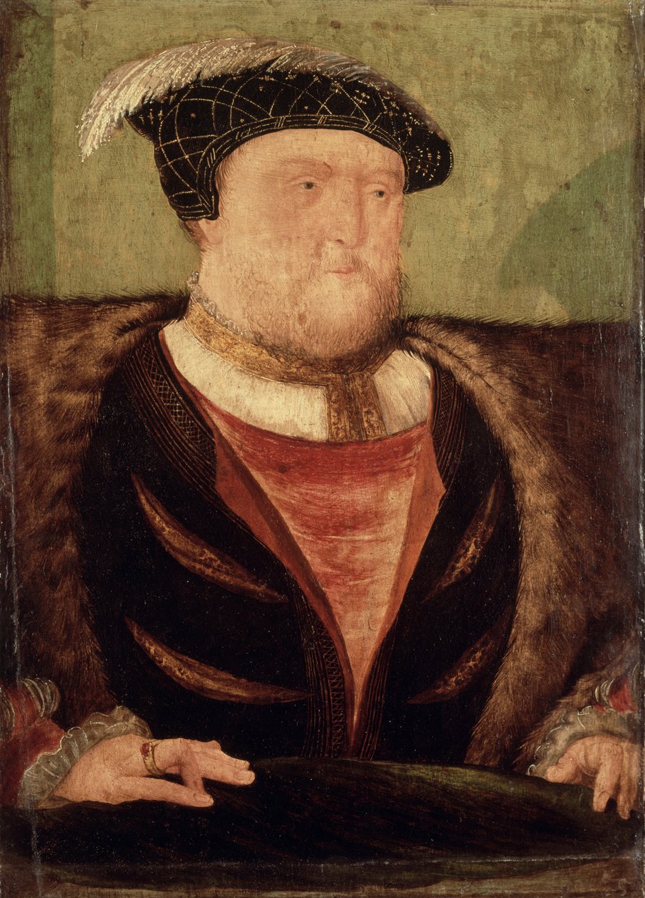 Jindřich VIII (1491-1547) (olej na panelu) od English School