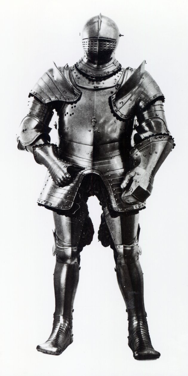 Polní a sklápěcí zbroj Jindřicha VIII., 1540 (kov) od English School