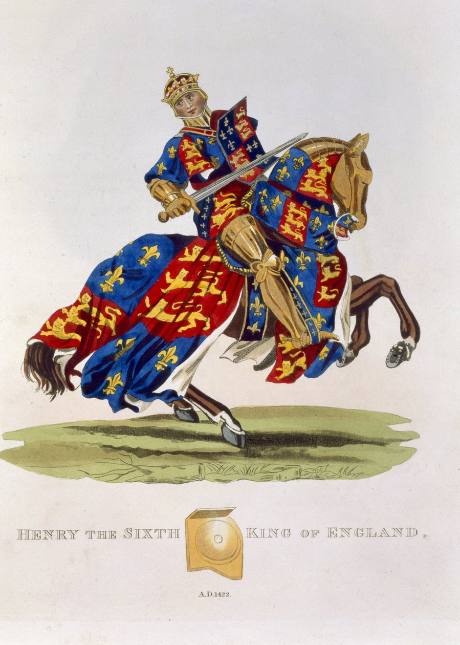 Jindřich VI., anglický král (1421-71), 1422, z Ancient Armour, Samuel Rush Meyrick, 1824 od English School