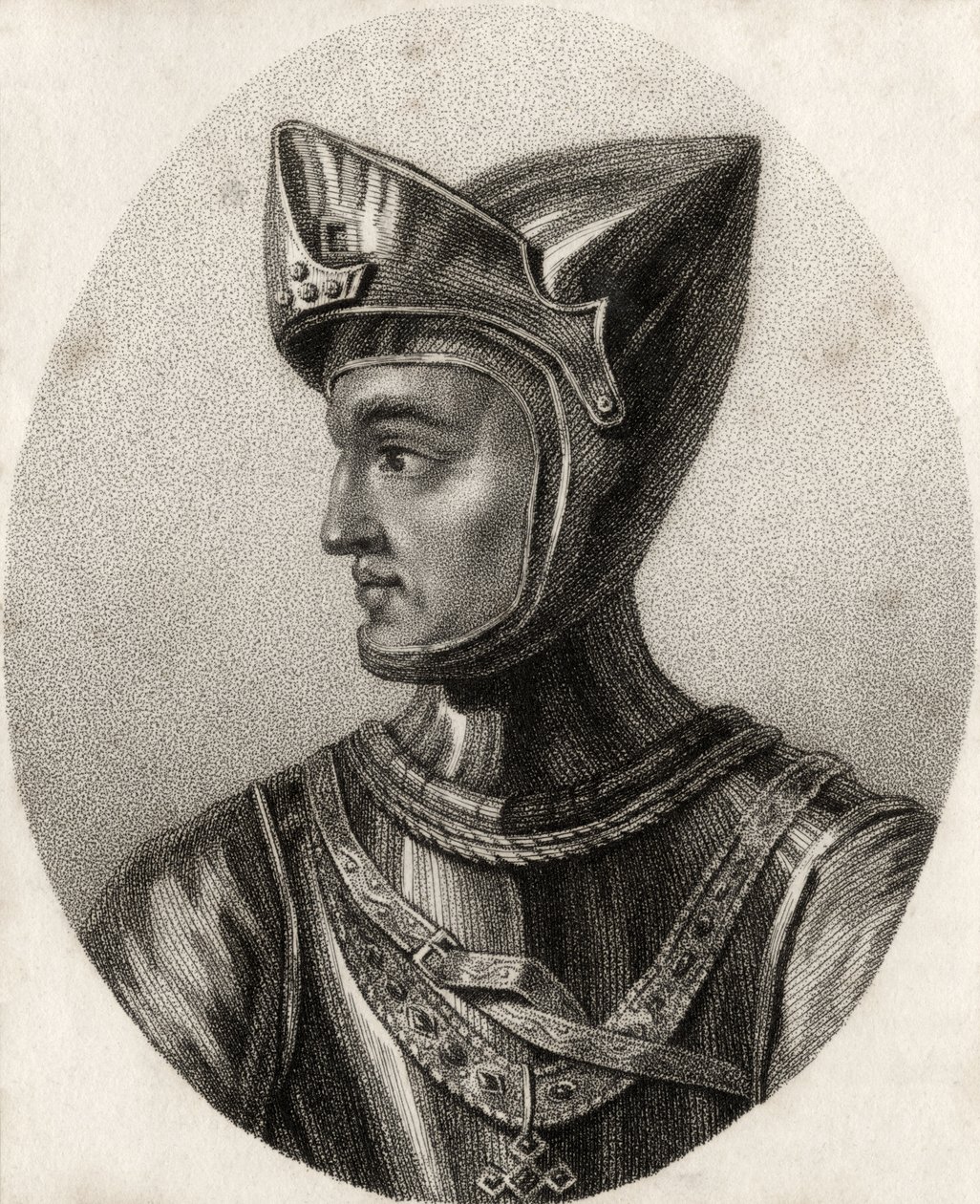 Jindřich z Grosmontu, vévoda z Lancasteru, z „Katalogu královských a vznešených autorů“, vydaný v roce 1806 od English School