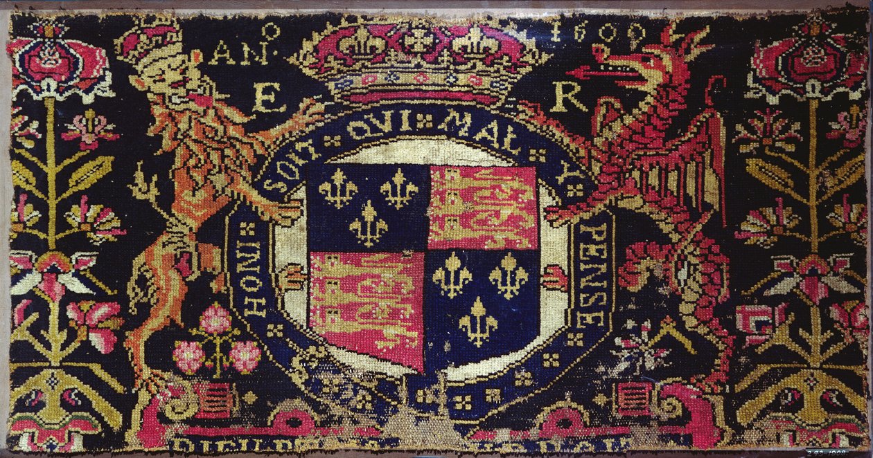 Heraldický deskový koberec, 1600 (textil) od English School