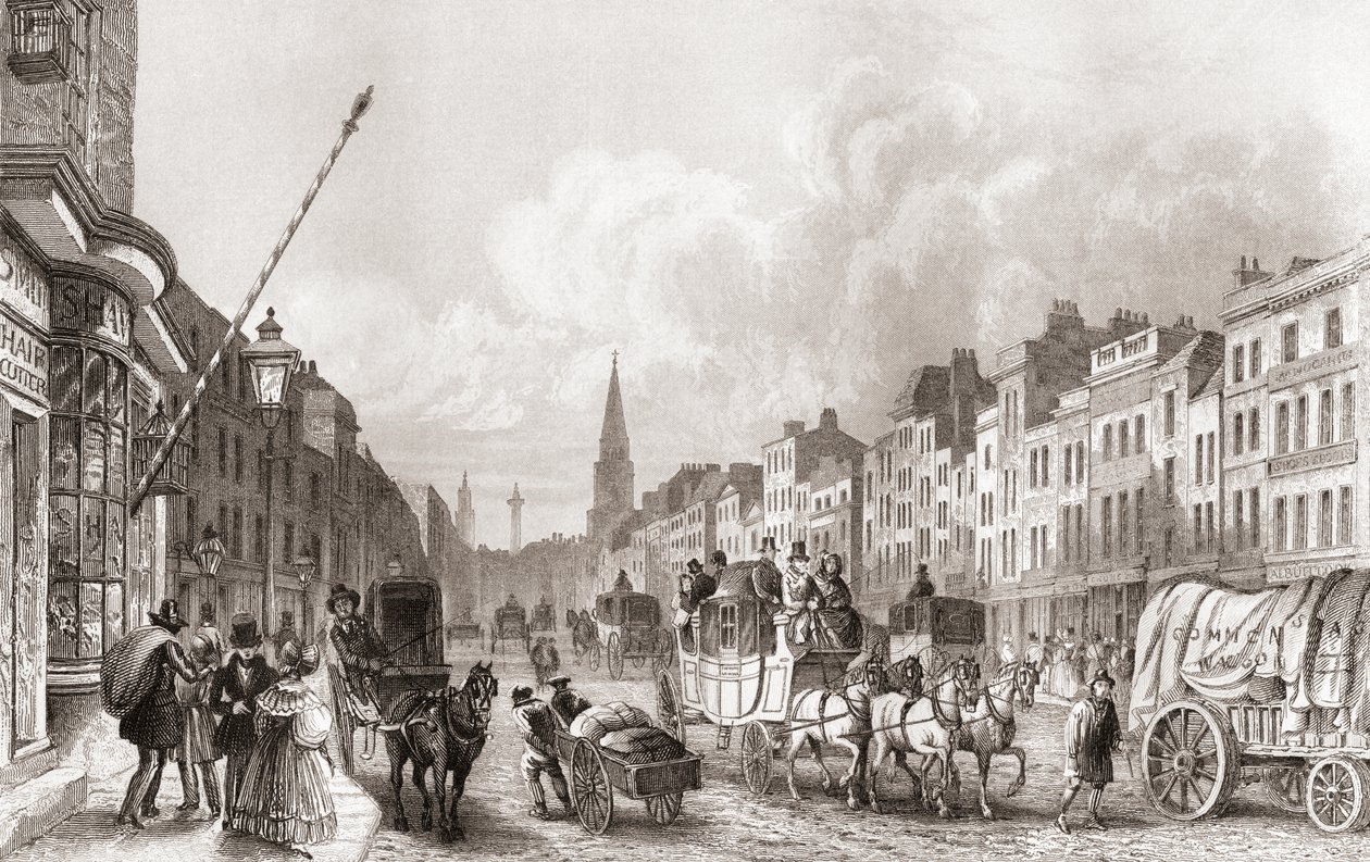 High Street, Whitechapel, Londýn, Anglie od English School