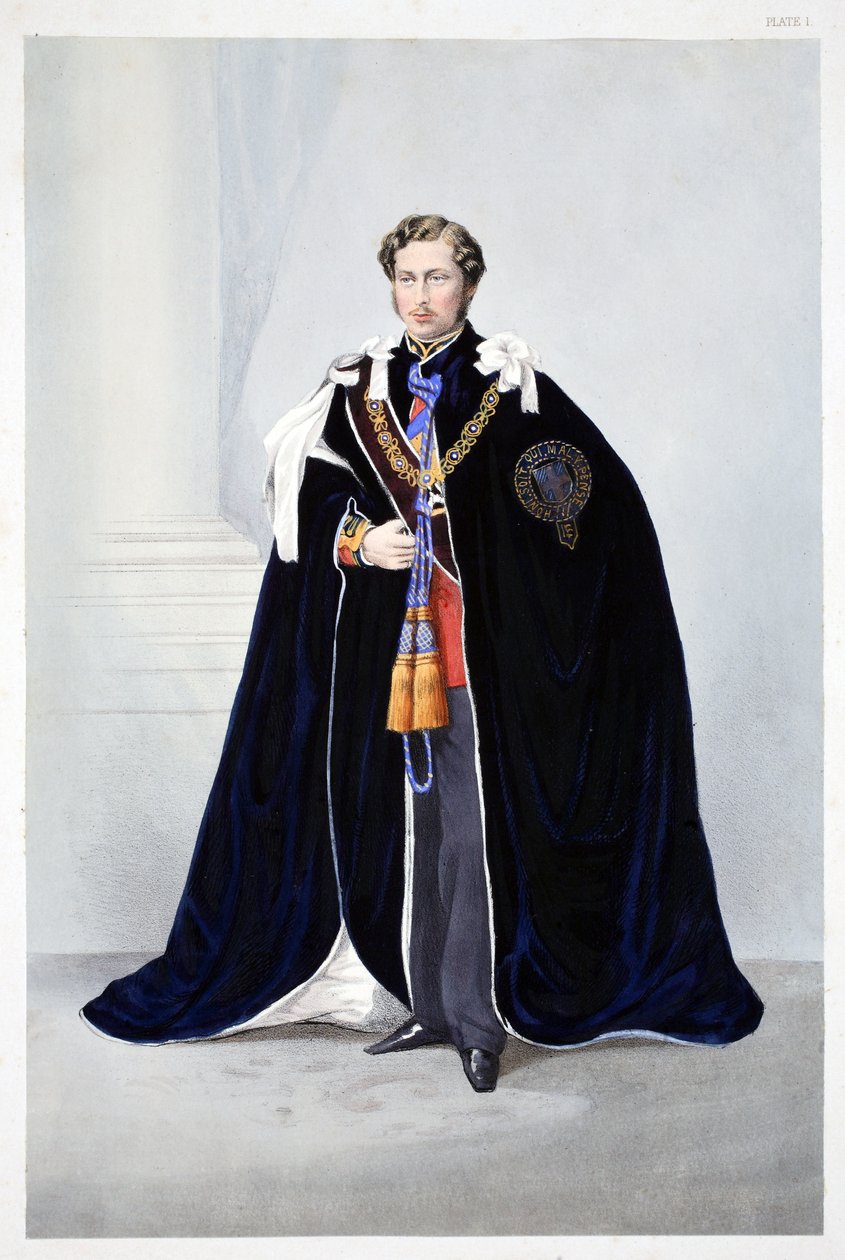 Jeho královská výsost, Albert Edward, princ z Walesu, z Památníku svatby Edwarda VII a Alexandry Dánské, hospoda. 1864 od English School
