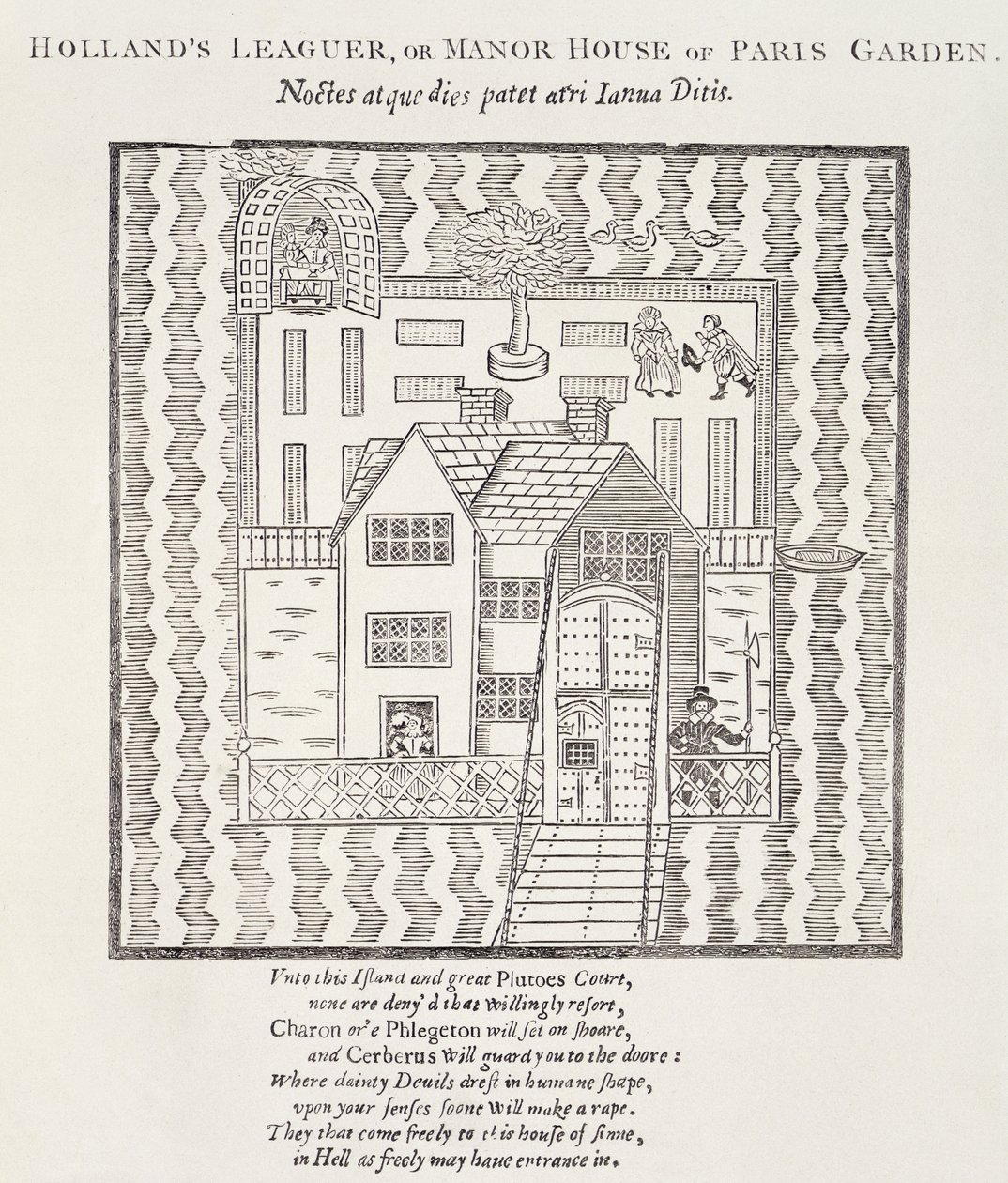 Hollands Leaguer, nebo Manor House, z Paris Garden, Southwark, Londýn od English School