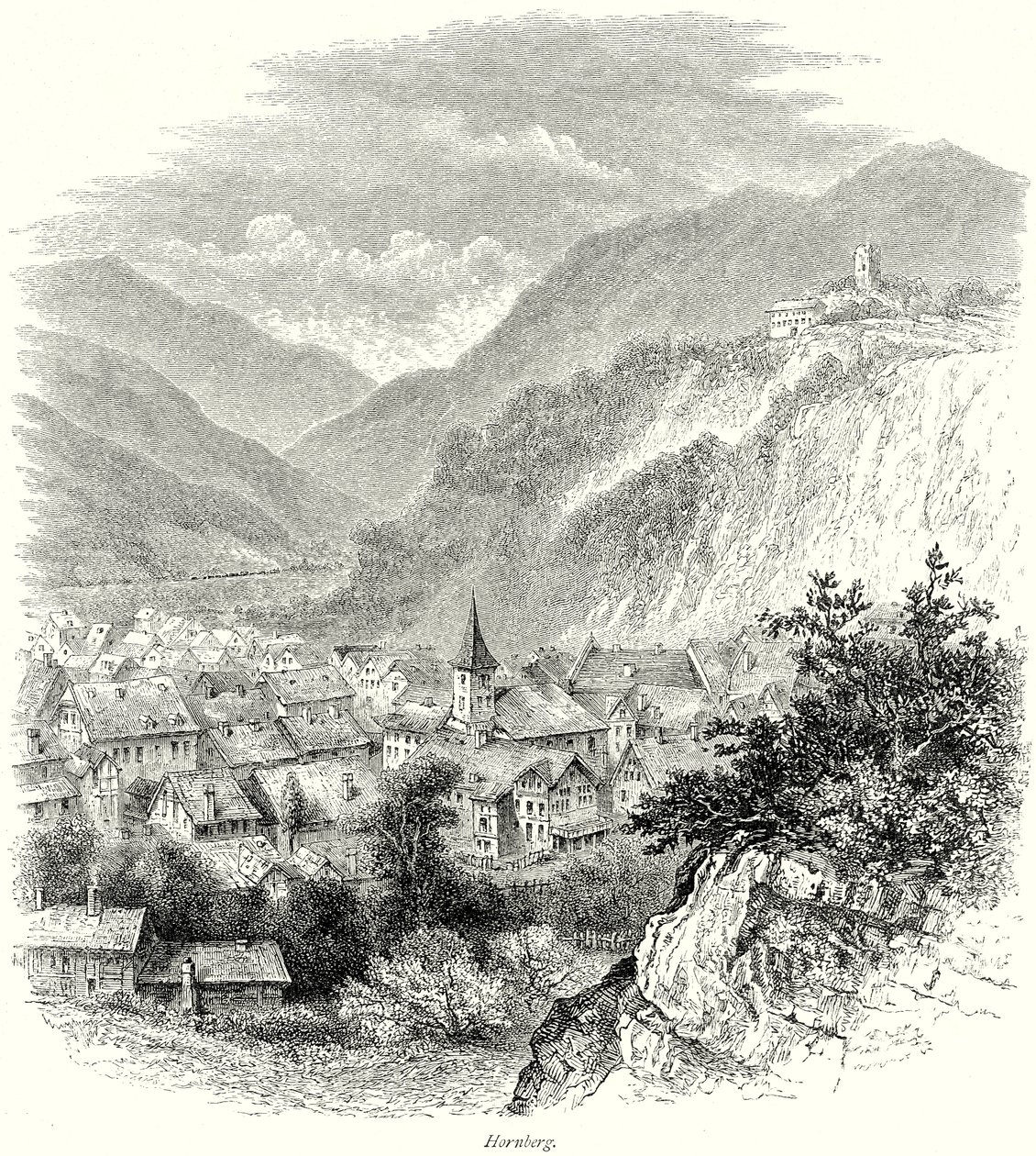 Hornberg (rytina) od English School