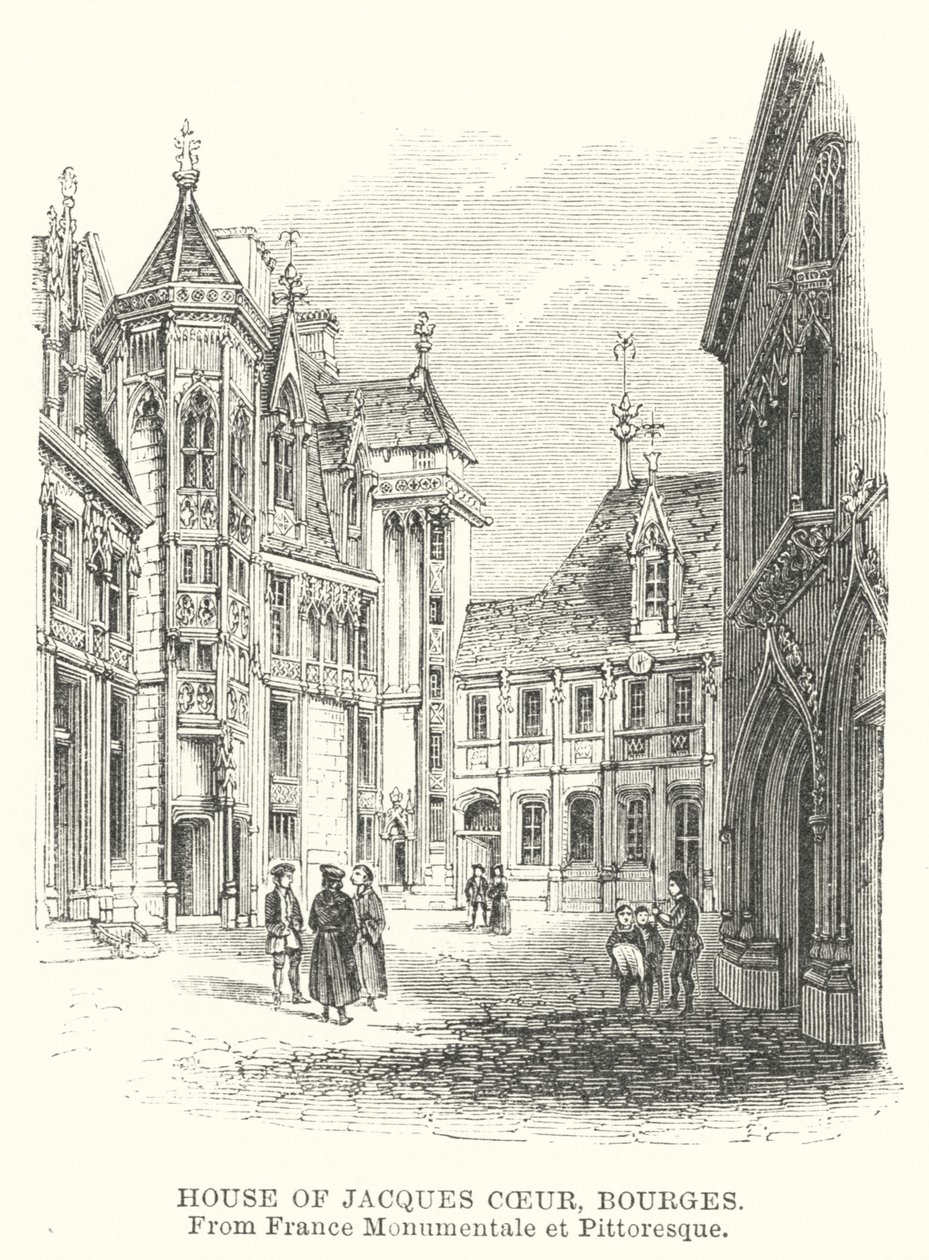 Dům Jacques Coeur, Bourges (rytina) od English School